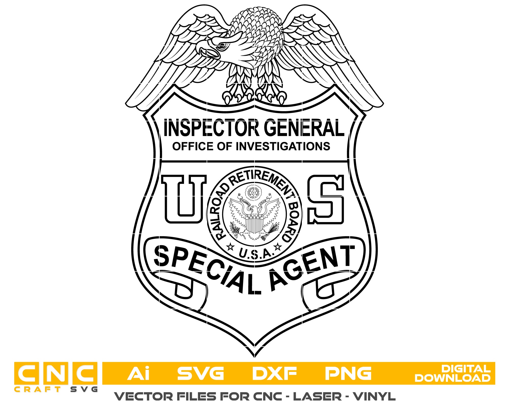 Inspector General Special Agent Seal Vector Art