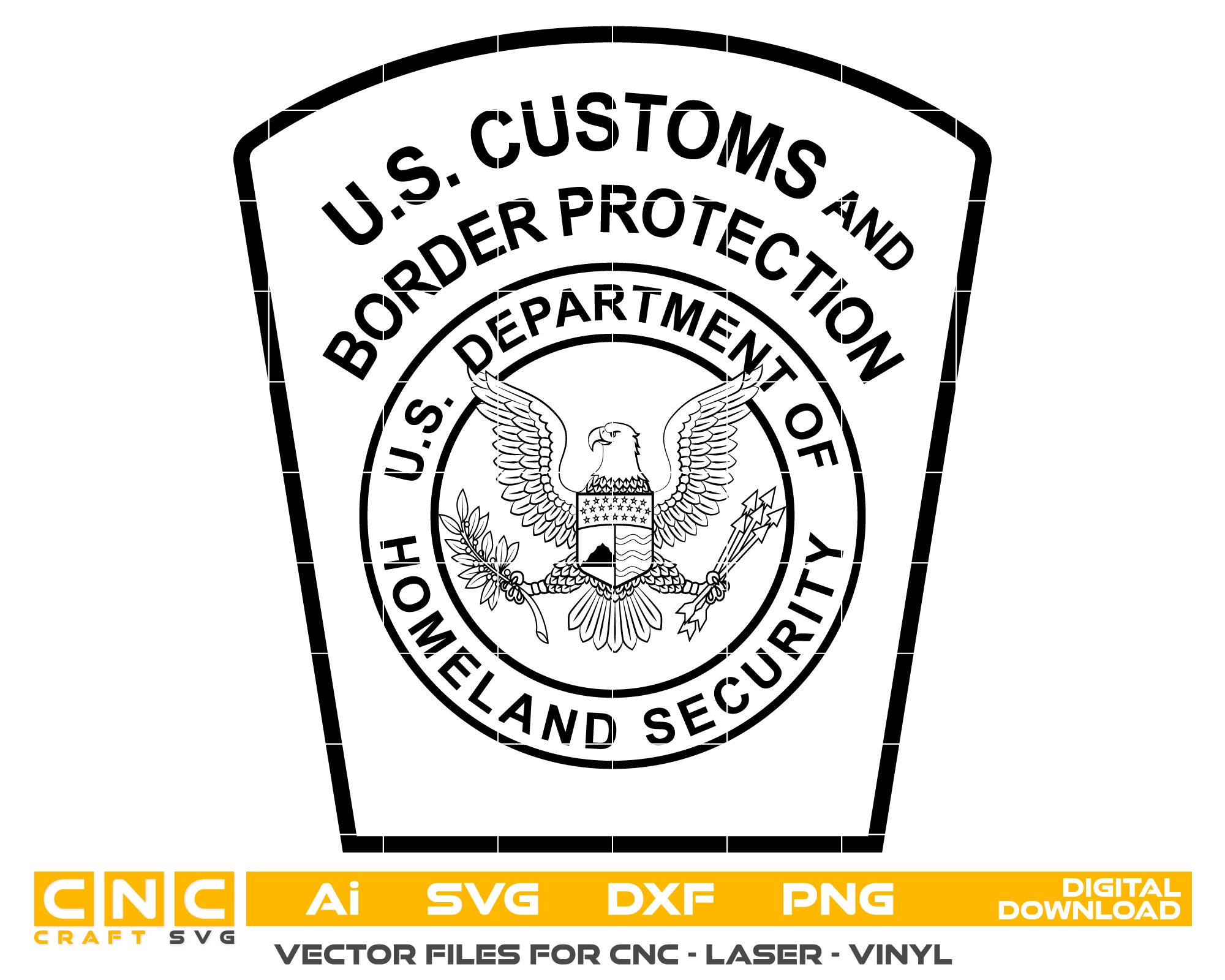 Customs Protection Dept of Homeland Security Logo Vector Art