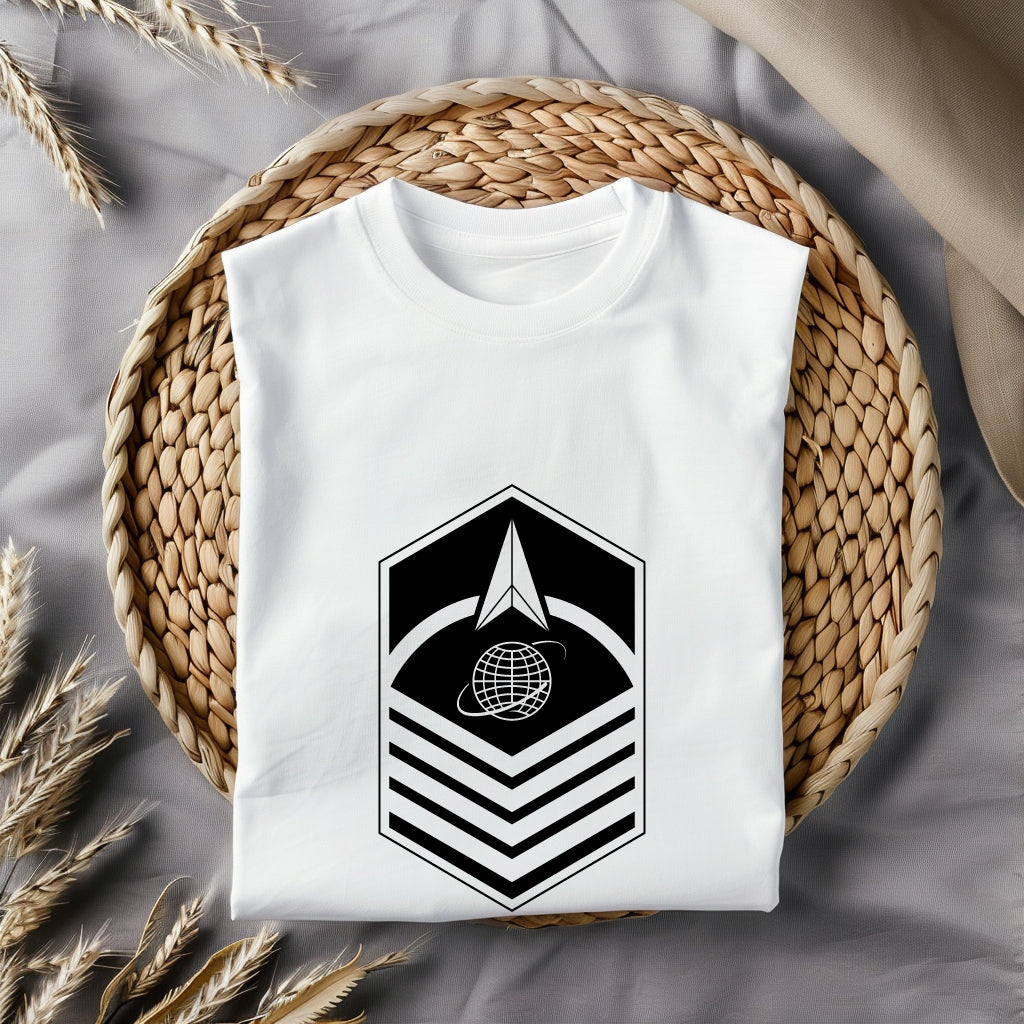 USSF Master Sergeant Enlisted Logo SVG digital download, United States Space Force emblem vector design for Cricut, Silhouette, CNC, engraving, and military crafts.