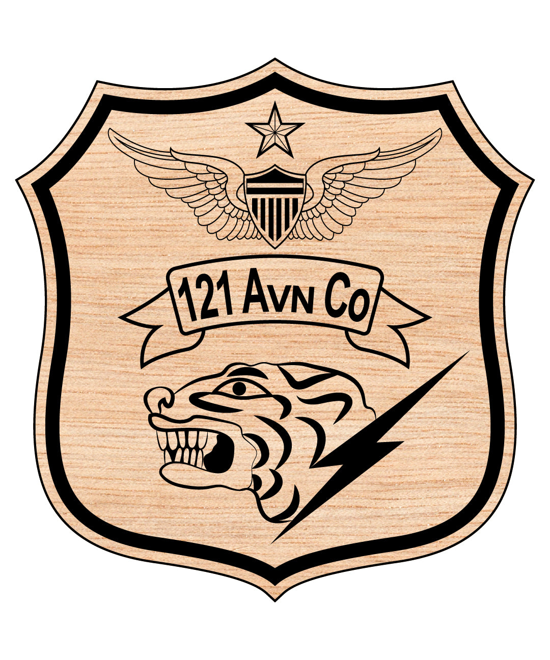 US Army 121st Aviation Company V3 Patch SVG digital download, military aviation emblem vector design for Cricut, Silhouette, CNC, engraving, and collector crafts.