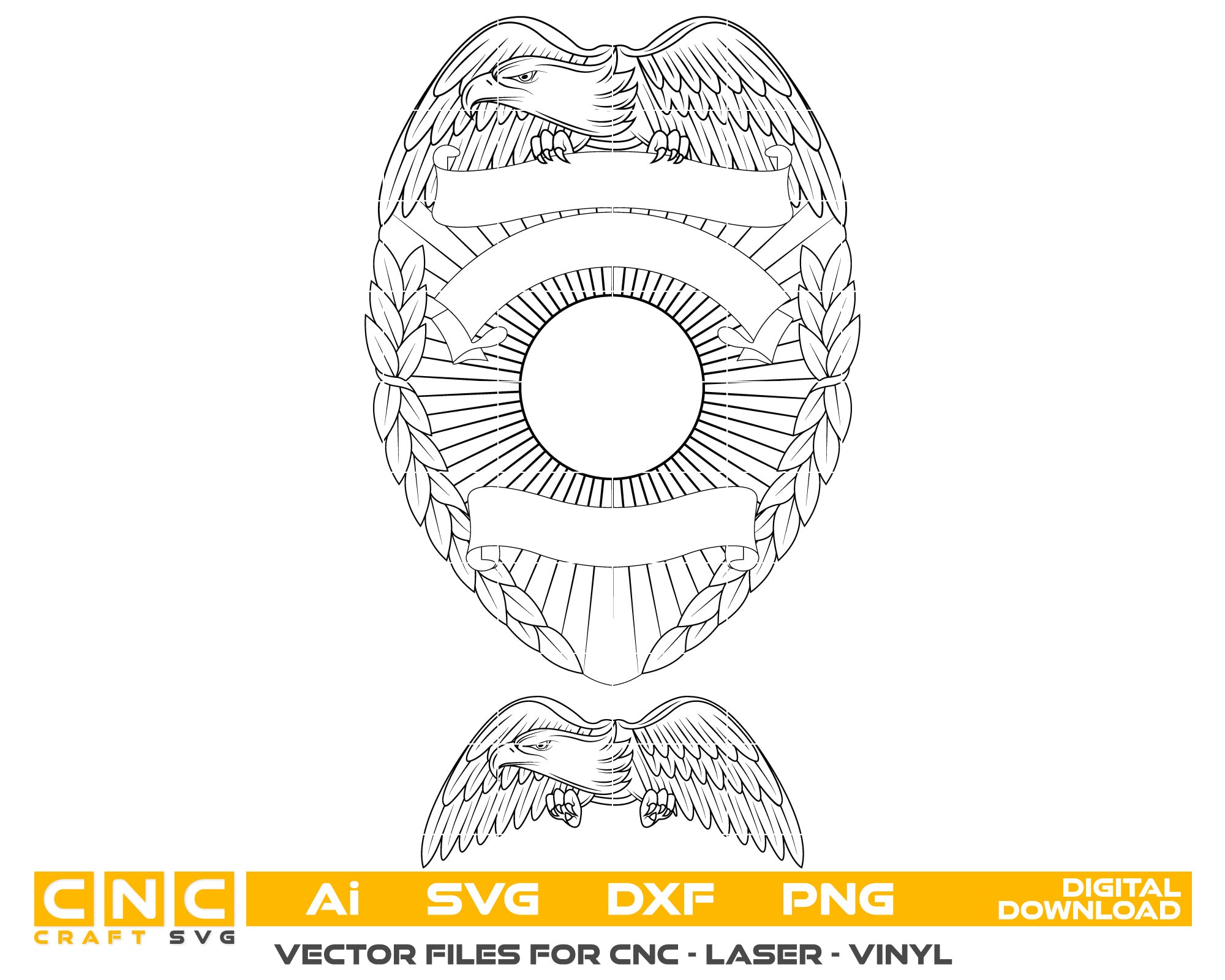 United State Police Badge Blank vector art