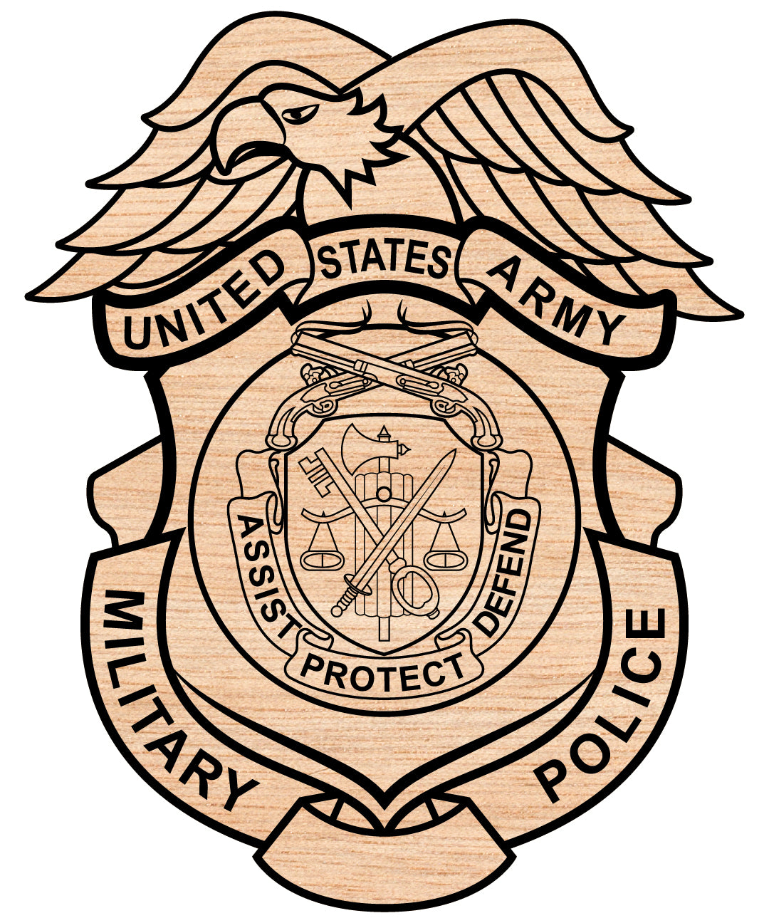 United States Army Military Police Badge Vector Art, Ai,SVG, DXF, PNG, Digital Files