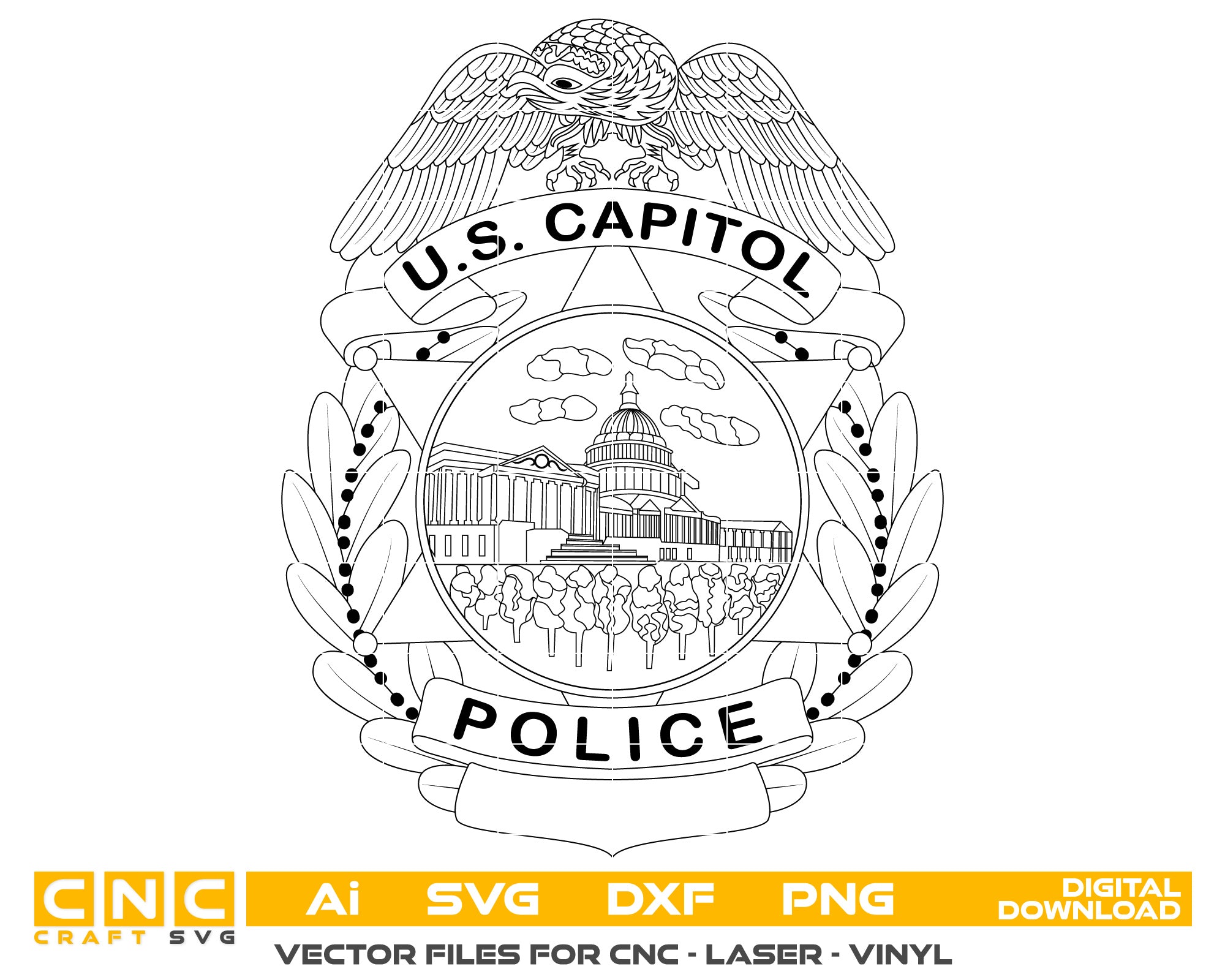 Capitol Police Badge vector art