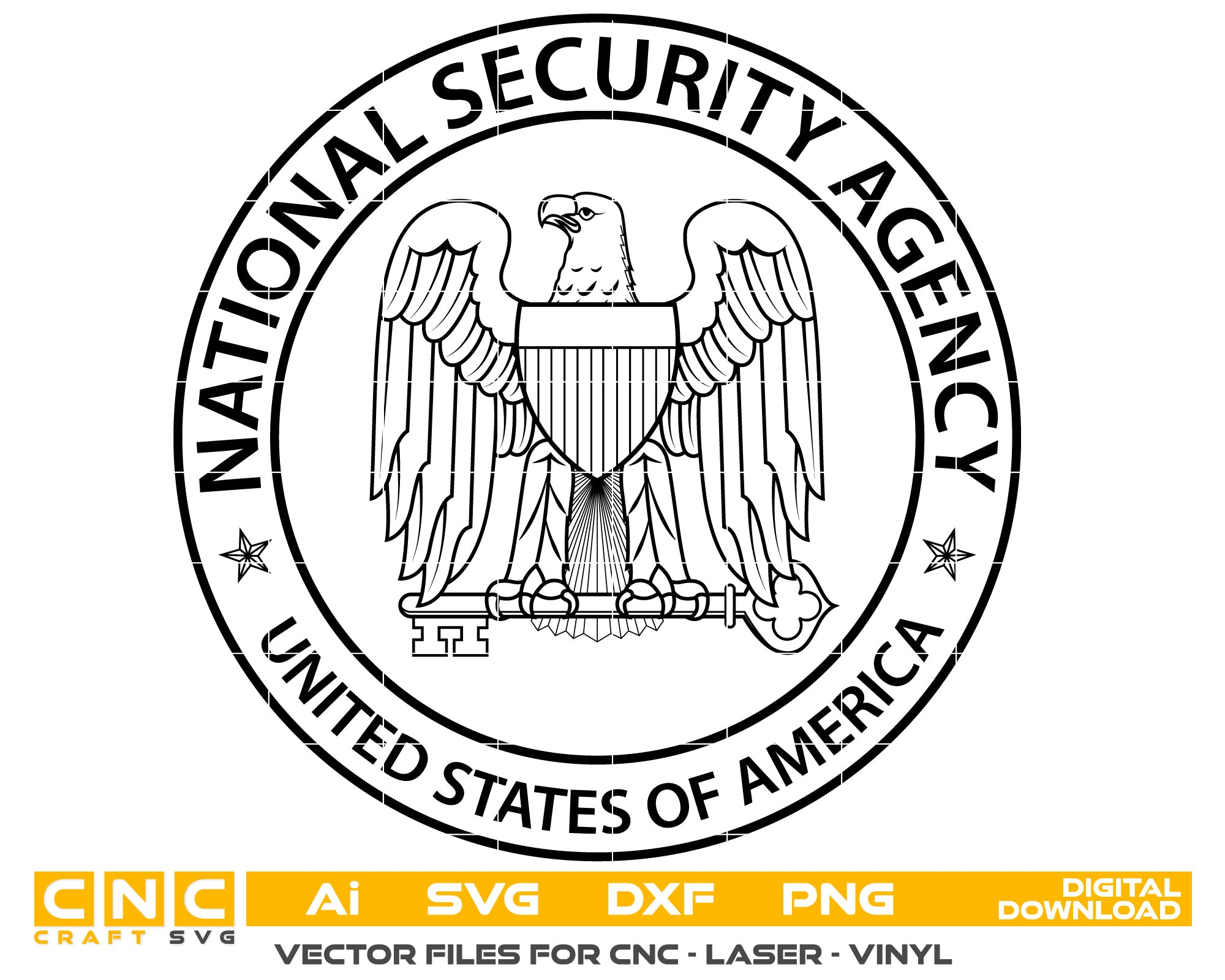 National Security Agency Badge vector art