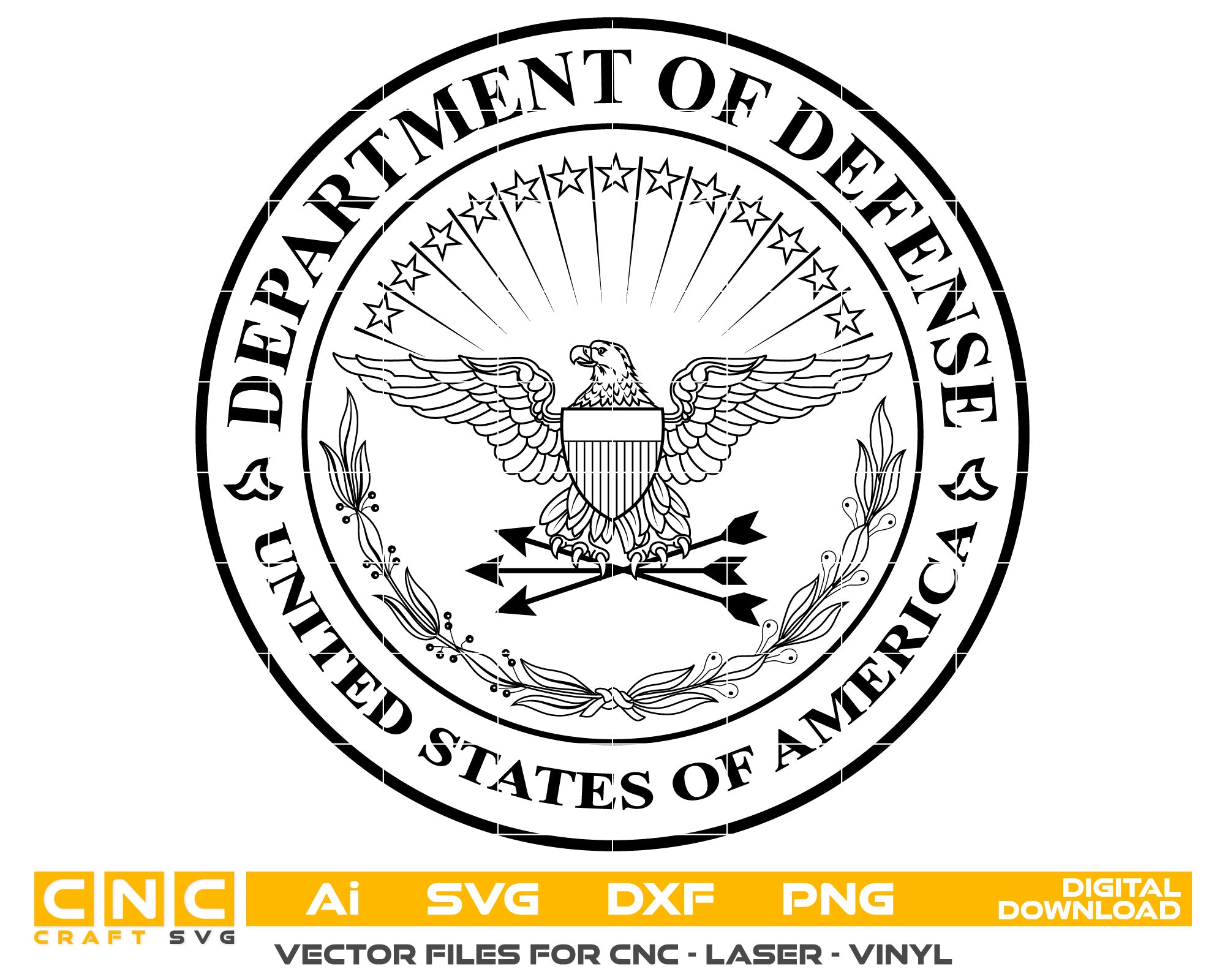 America Department of Defense Logo vector art