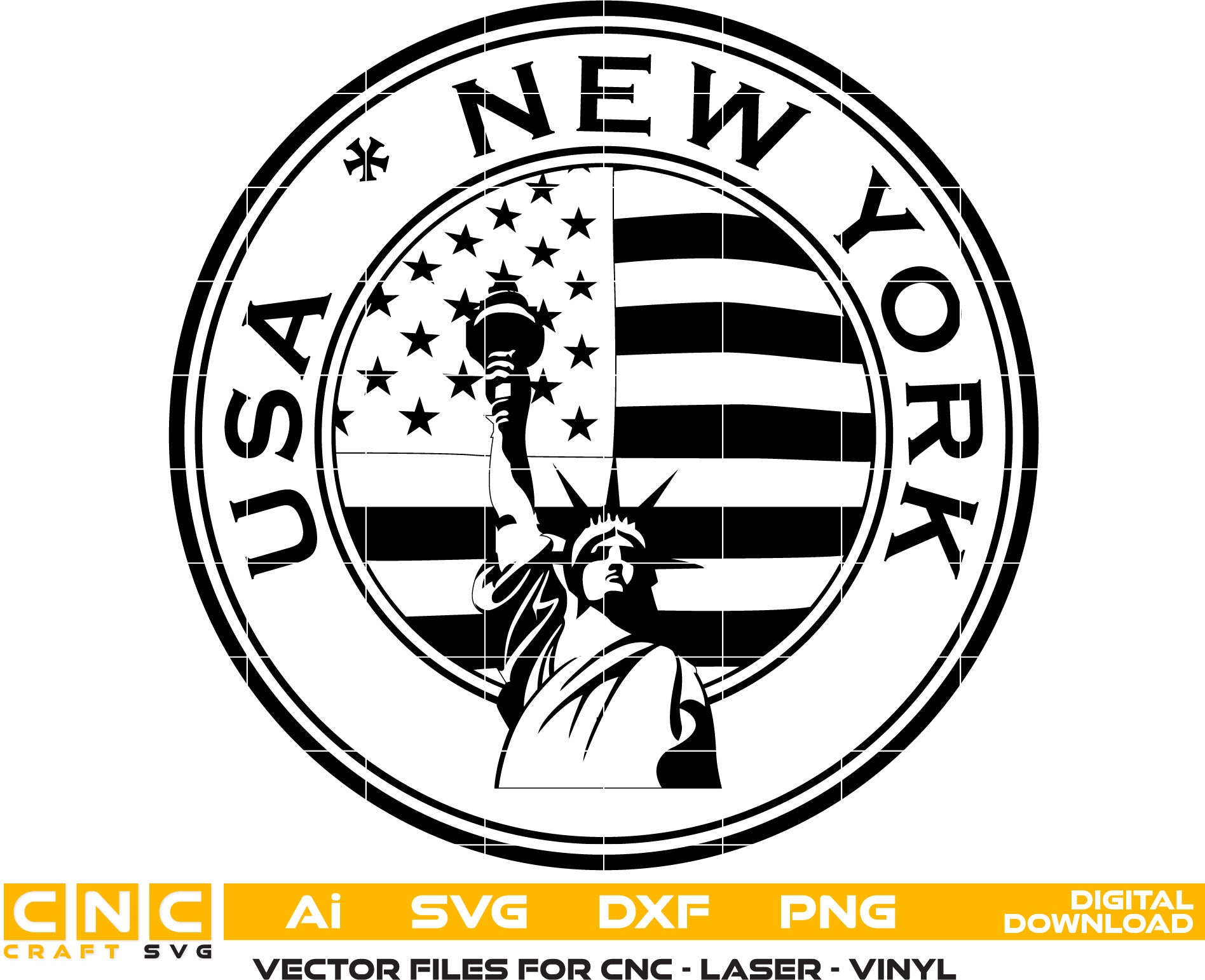 Usa New York Logo, Usa New York Seal, Usa New York vector art, Digital File