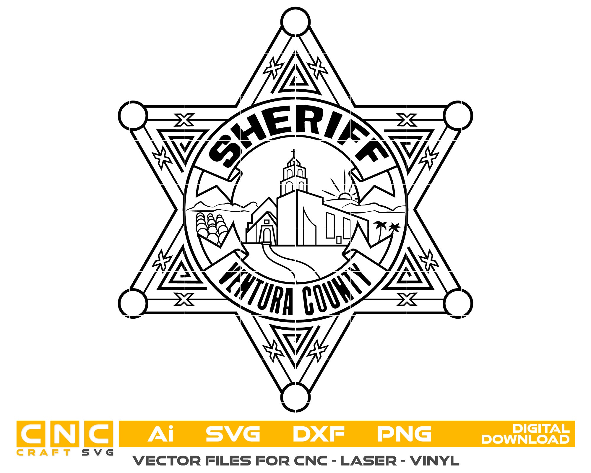 Ventura County Sheriff Badge vector art