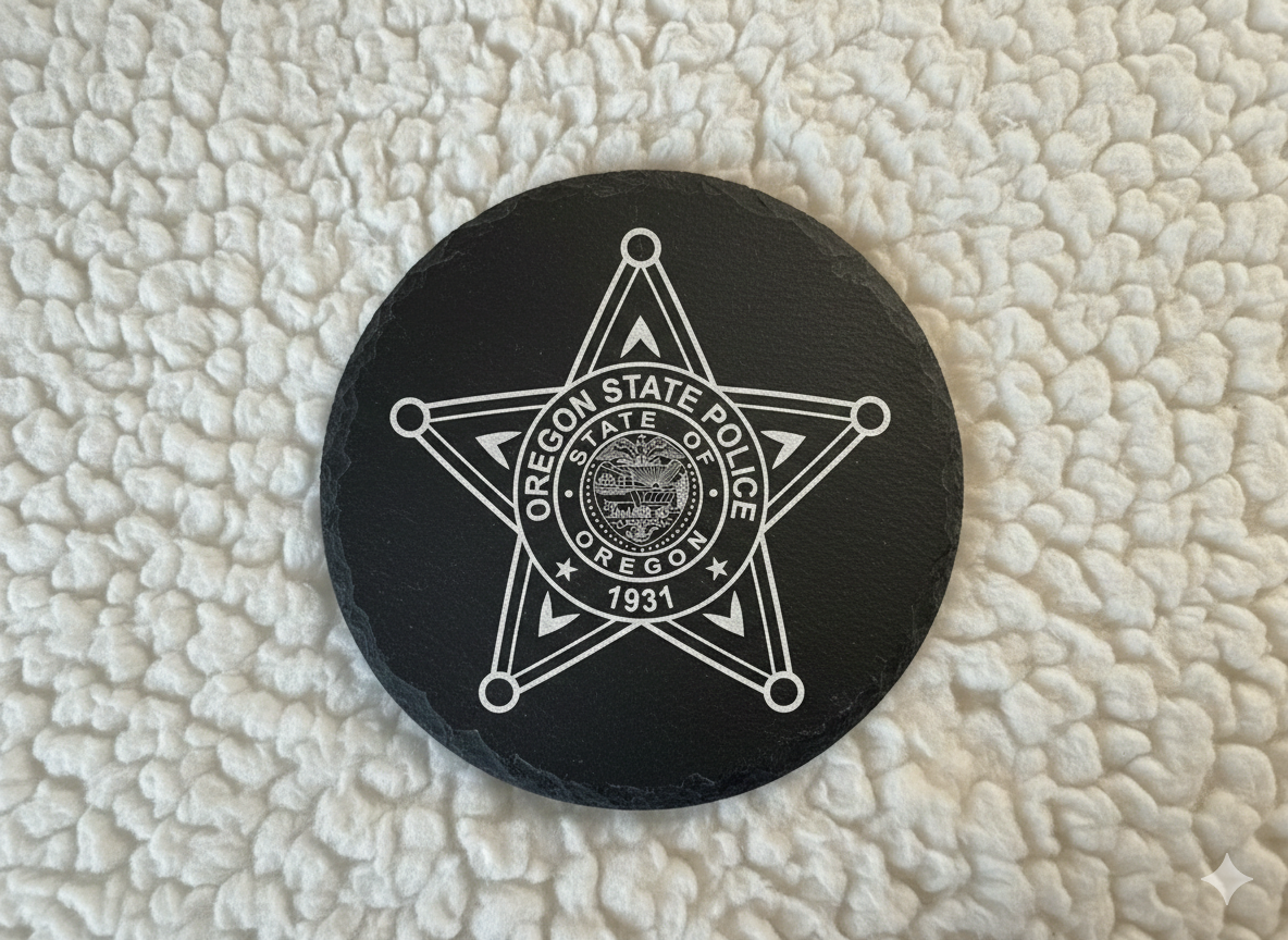 Oregon State Police Badge SVG

OSP Star Badge Vector Design

Oregon Trooper Badge 1931

Law Enforcement Star Emblem

Oregon State Police Logo CNC File