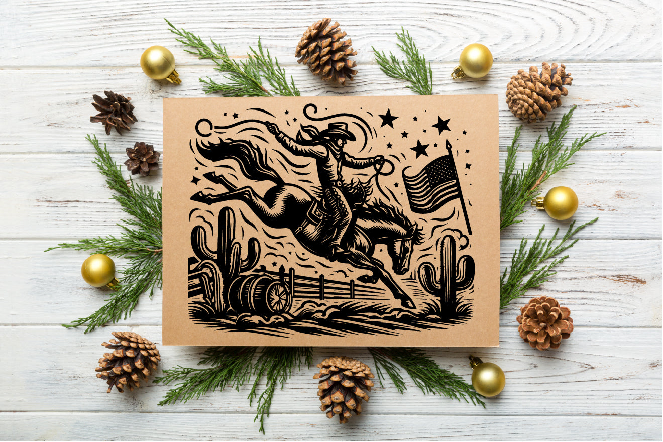 Vintage Rodeo Vector – Digital Download