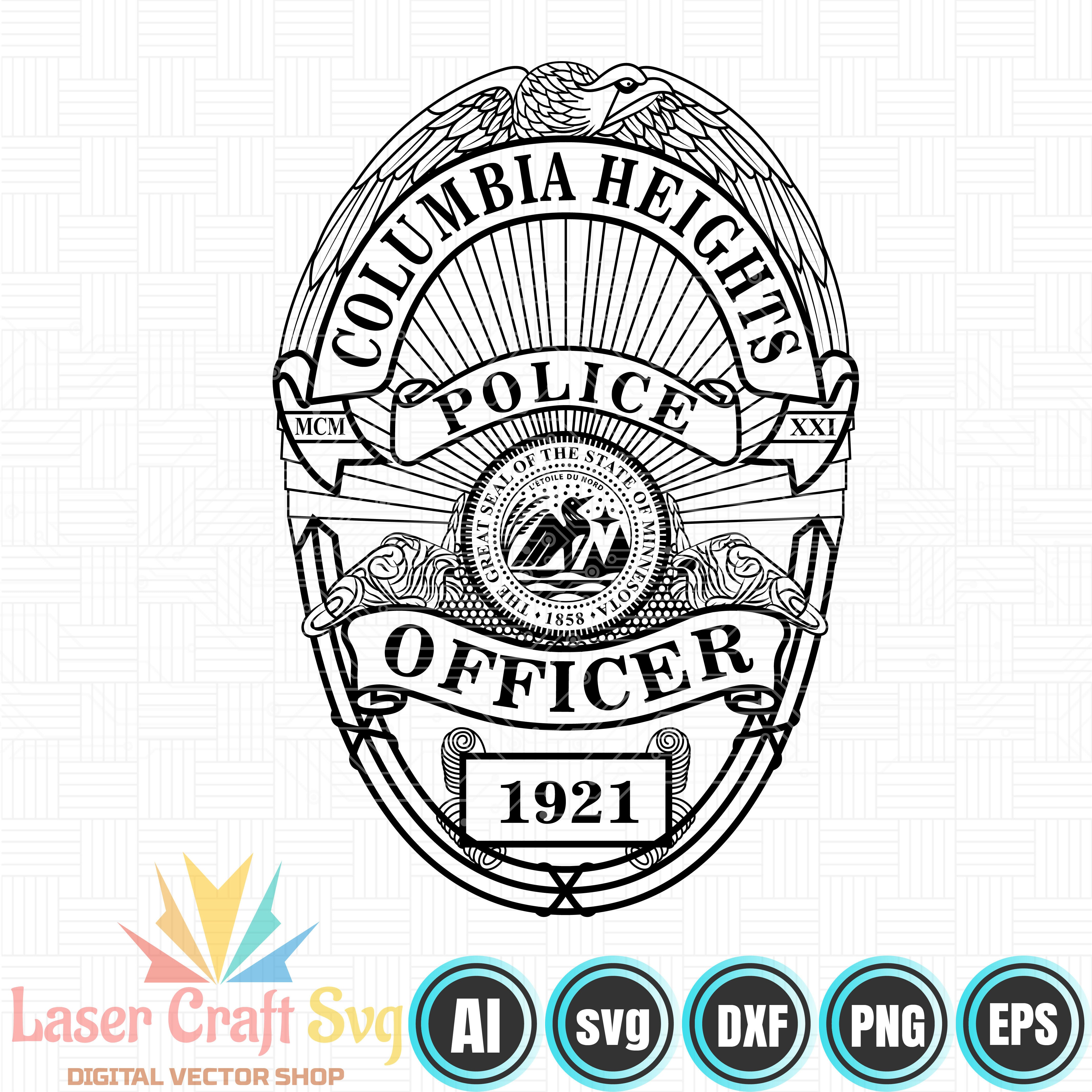 Columbia Police Officer Badge-01