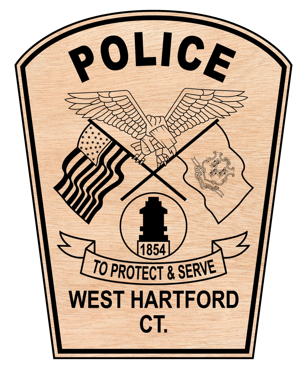 West Hartford Police Department Patch SVG, Connecticut Police Patch Vector, West Hartford Police Emblem, Police Patch SVG, Law Enforcement Patch Vector File