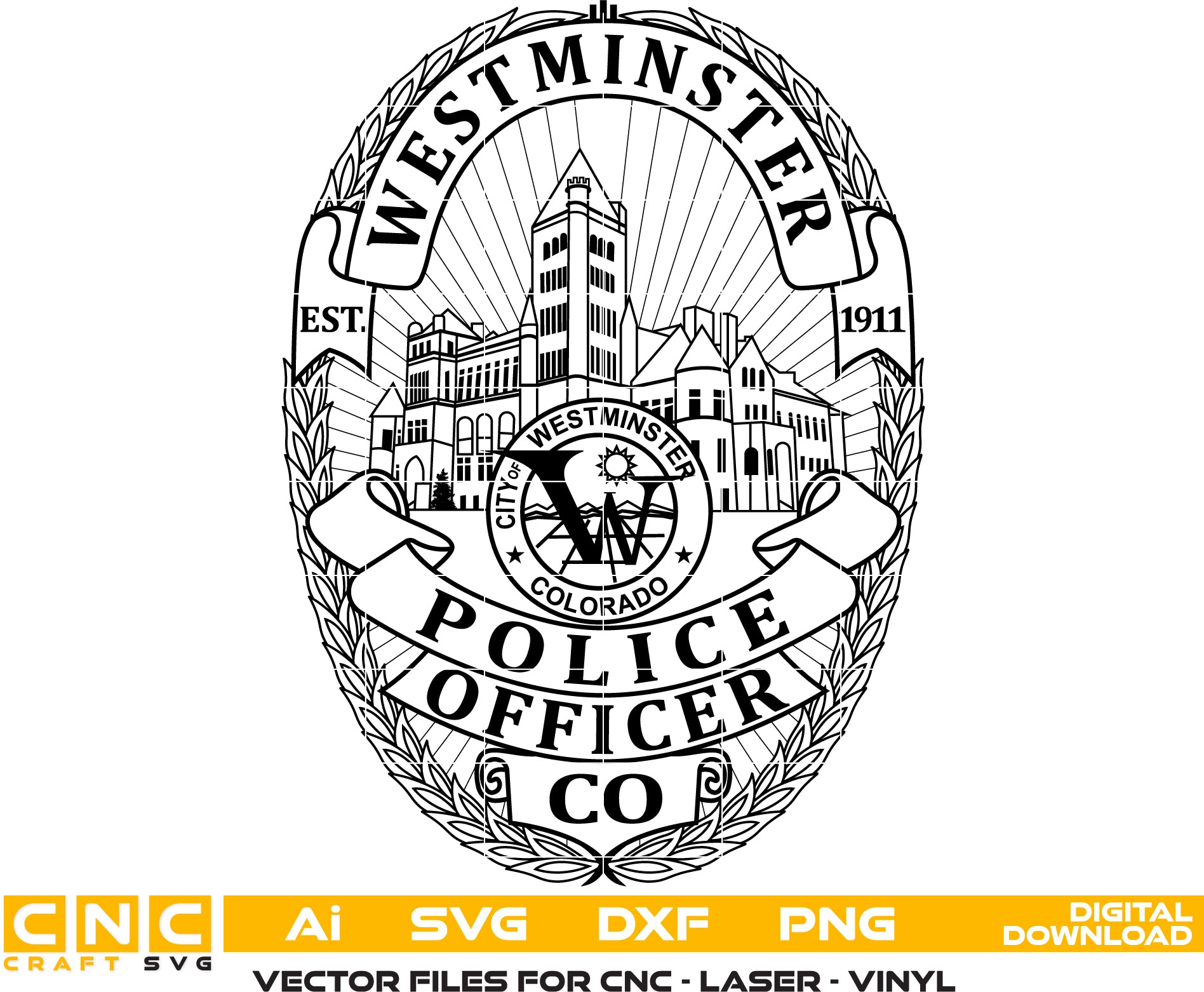 Westminster Police Department Badge Svg