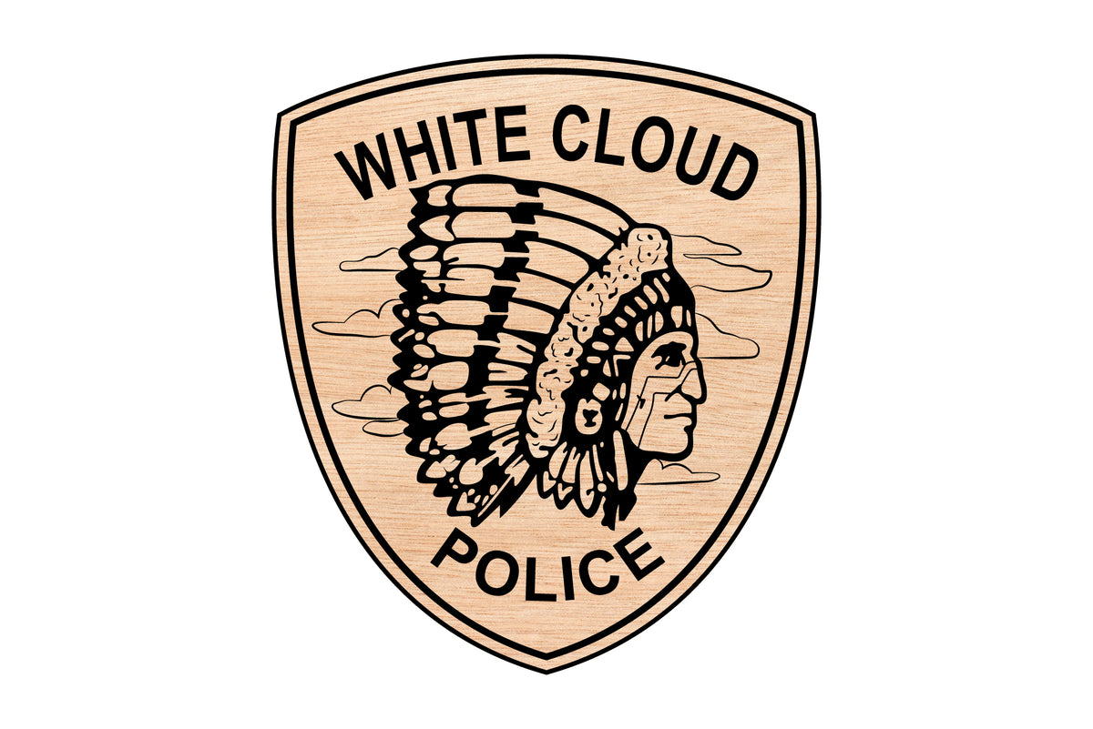 White Cloud Police Patch SVG | Law Enforcement Emblem Vector Digital D