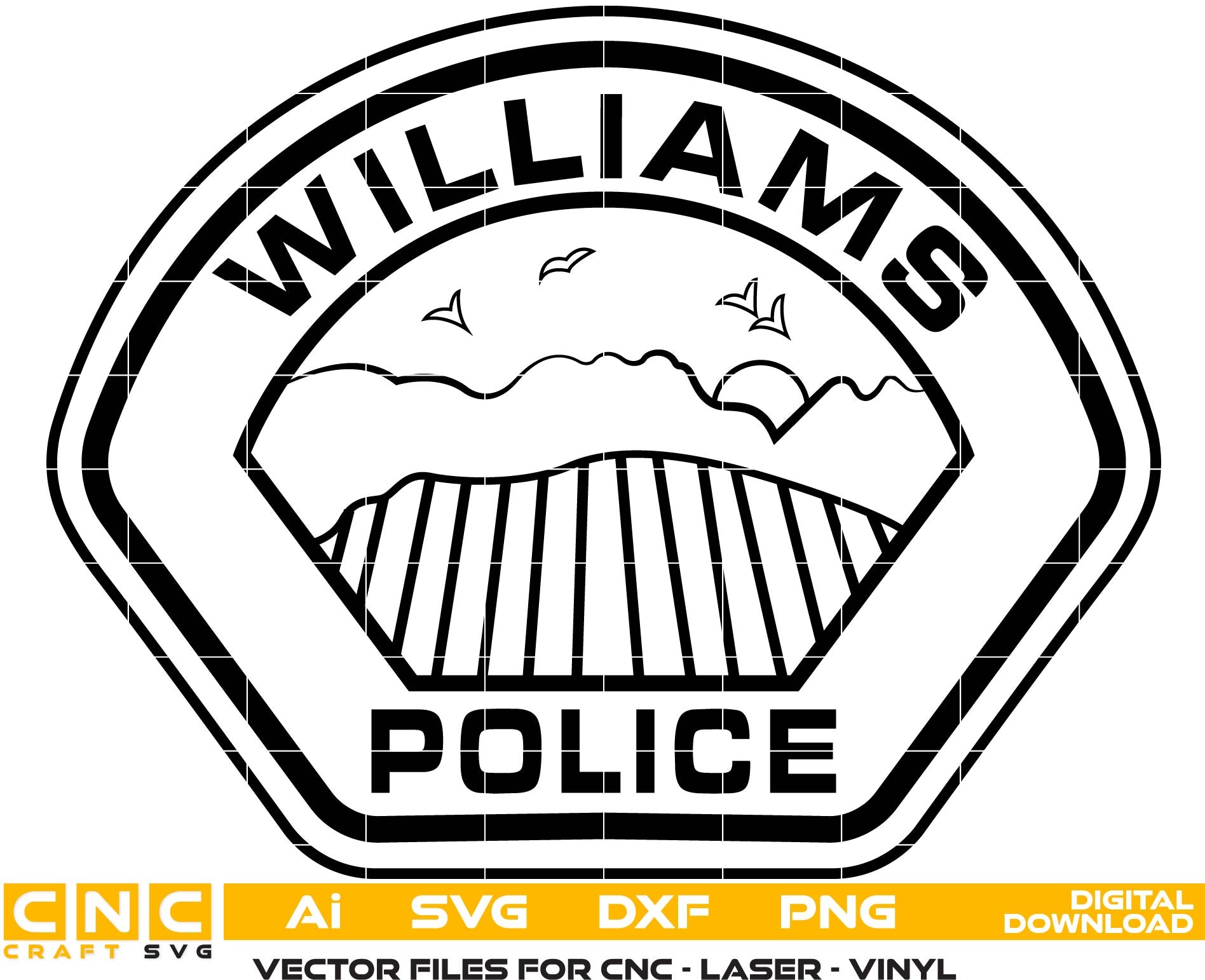 Williams Police Badge vector art