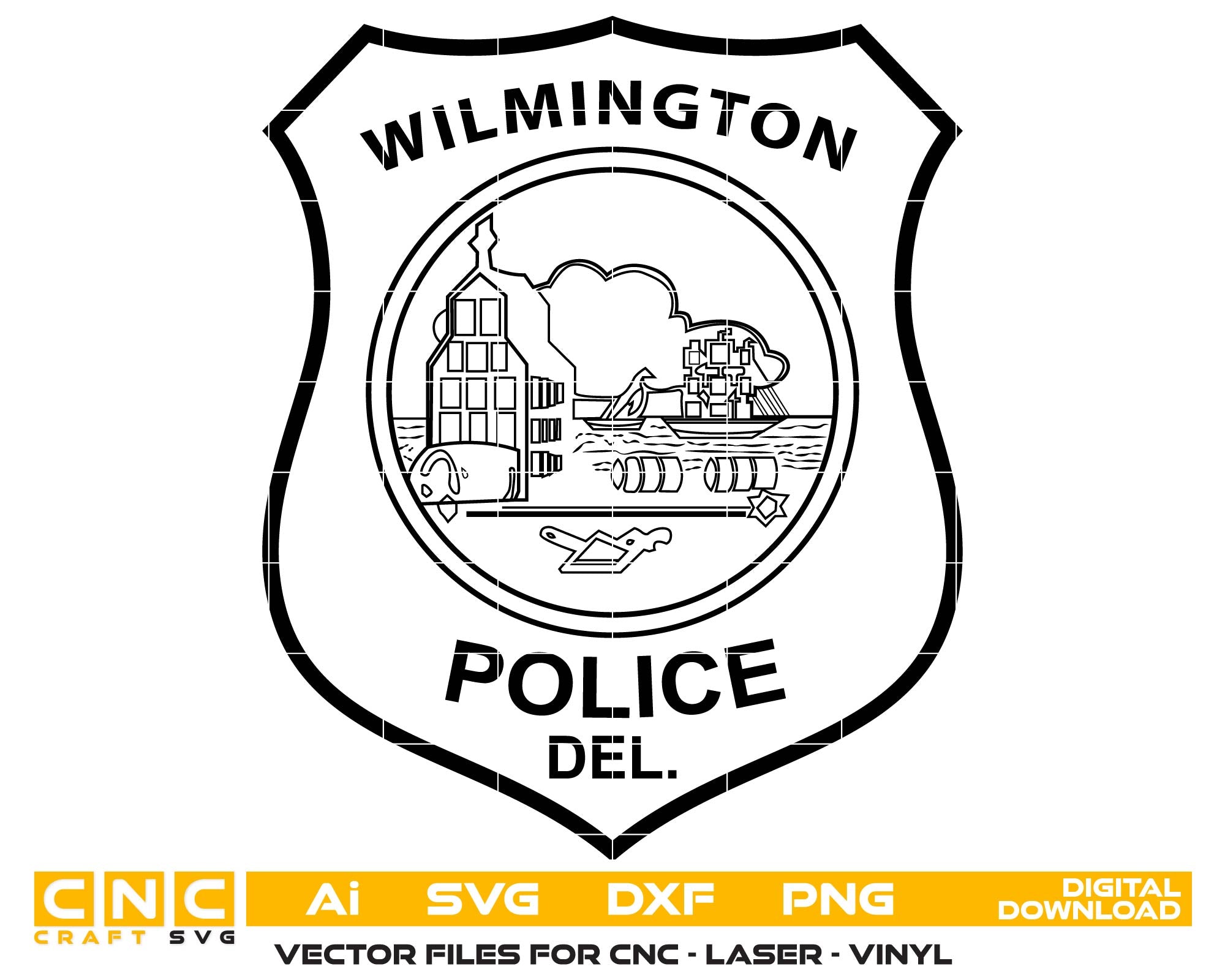 Wilmington Police Logo vector art