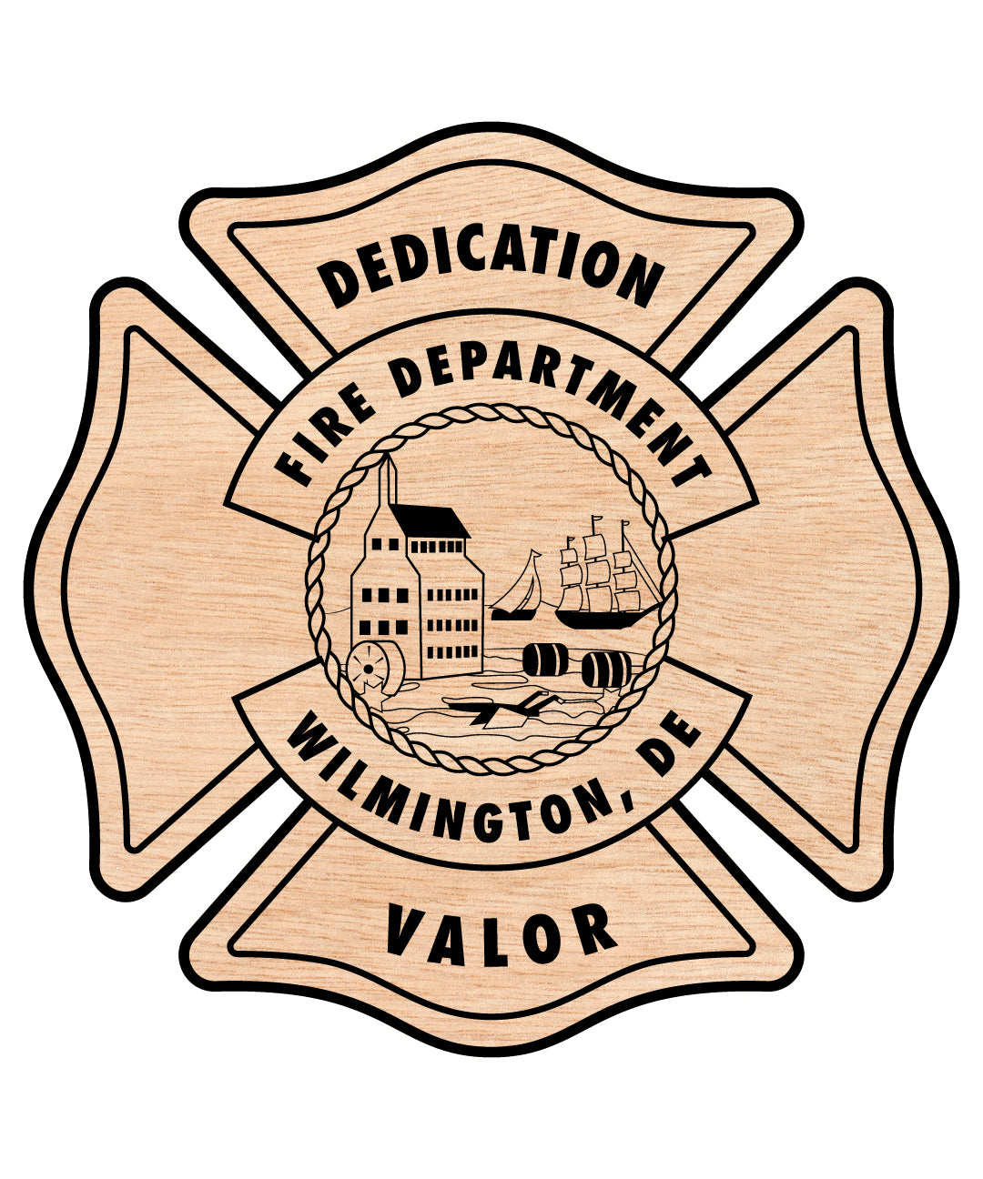 Wilmington Fire Department Logo SVG, Delaware Fire Department Emblem Vector, Wilmington DE Fire Logo, Fire Department SVG, Firefighter Emblem Vector File