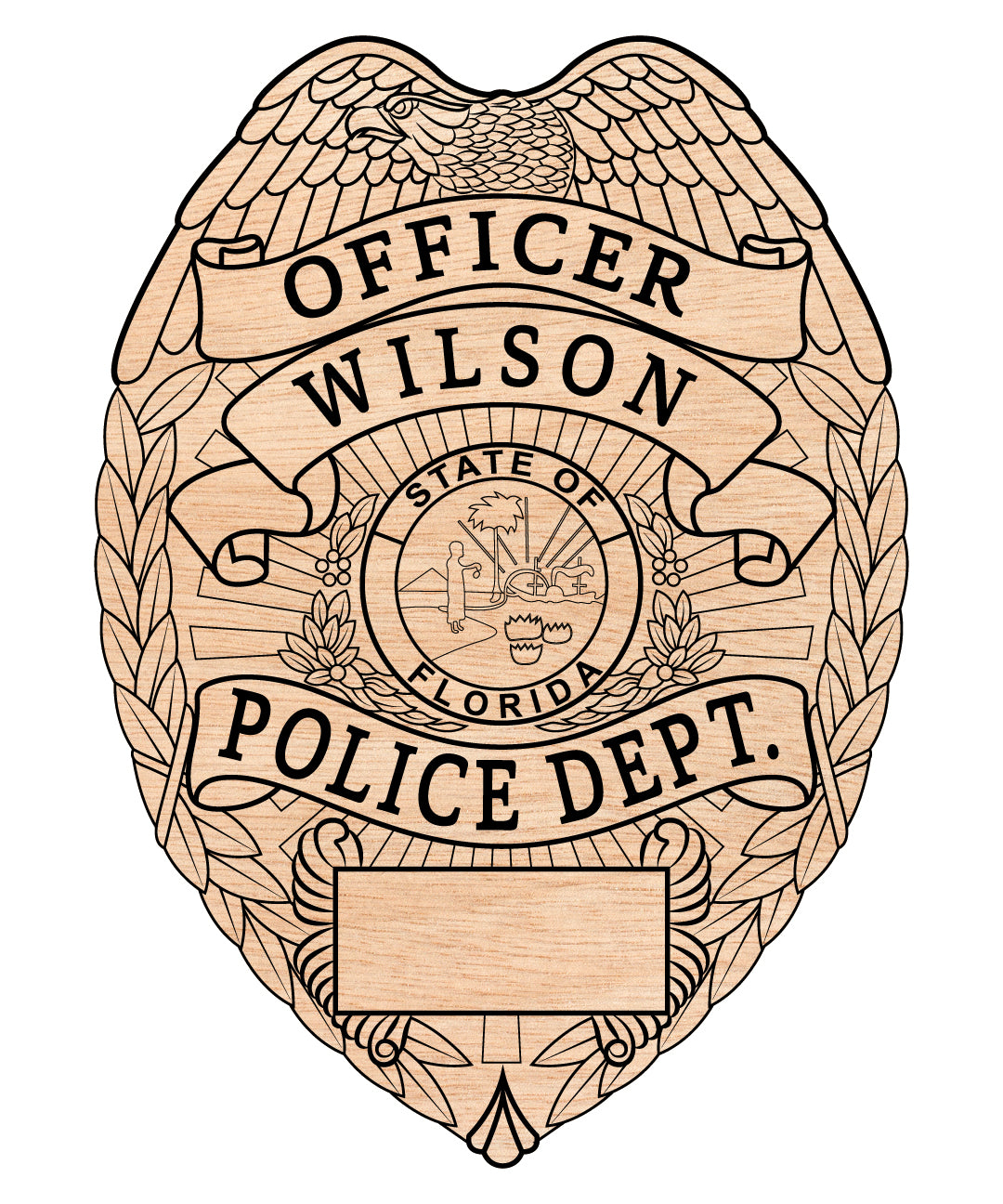 Wilson Police Officer Badge SVG, Florida Police Badge Vector, Law Enforcement Badge Illustration, Police Emblem SVG File