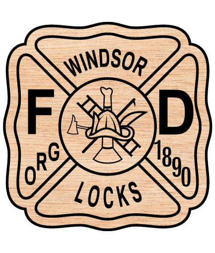 Windsor Locks Fire Department Patch SVG, Connecticut Fire Dept Patch Vector, Windsor Locks CT Fire Patch Emblem, Firefighter Patch SVG File