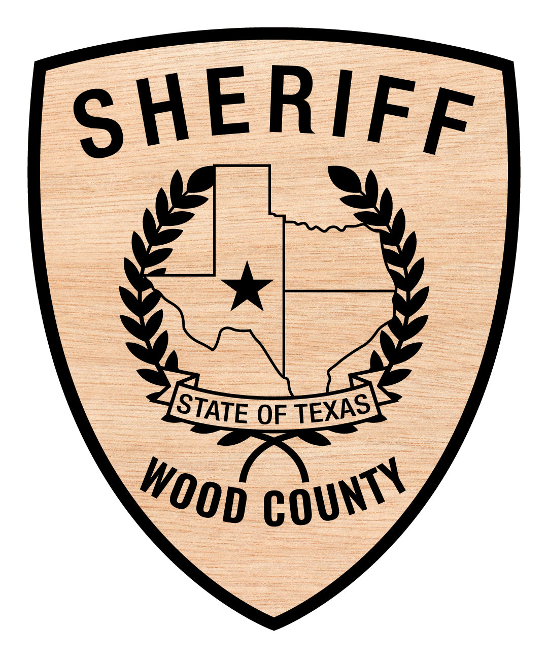 Wood County Sheriff Patch SVG digital download, sheriff department emblem vector design for Cricut, Silhouette, CNC, engraving, and law enforcement crafts.