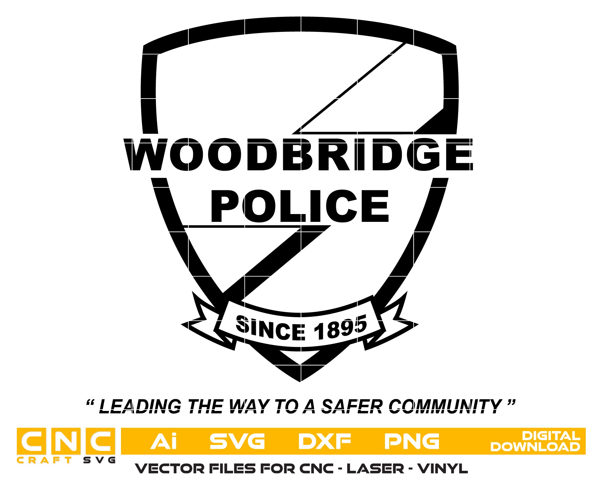 Woodbridge Township Police Department Patch SVG, NJ Police Patch Vector, Woodbridge NJ Police Emblem, Law Enforcement Patch SVG File