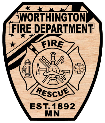 Minnesota Badge
Worthington Badge
Fire Department Badge
Worthington Fire Department Badge Svg