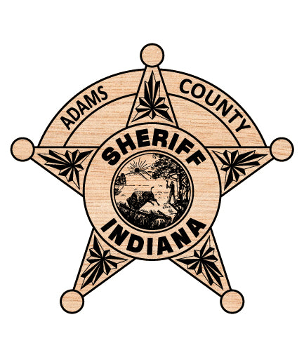 Adams County Sheriff Badge SVG Indiana Law Enforcement Vector