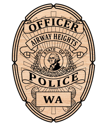 Airway Heights Police Officer Badge SVG Washington Law Enforcement Vector