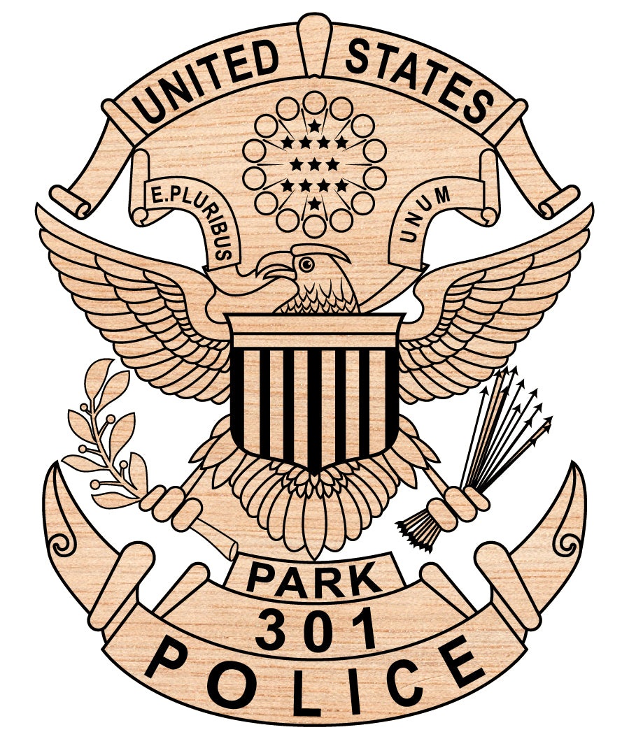 United States Park Police Badge SVG

Federal Law Enforcement Eagle Vector

US Park Police Shield Design

Federal Officer Badge for Engraving

American Eagle Police CNC File