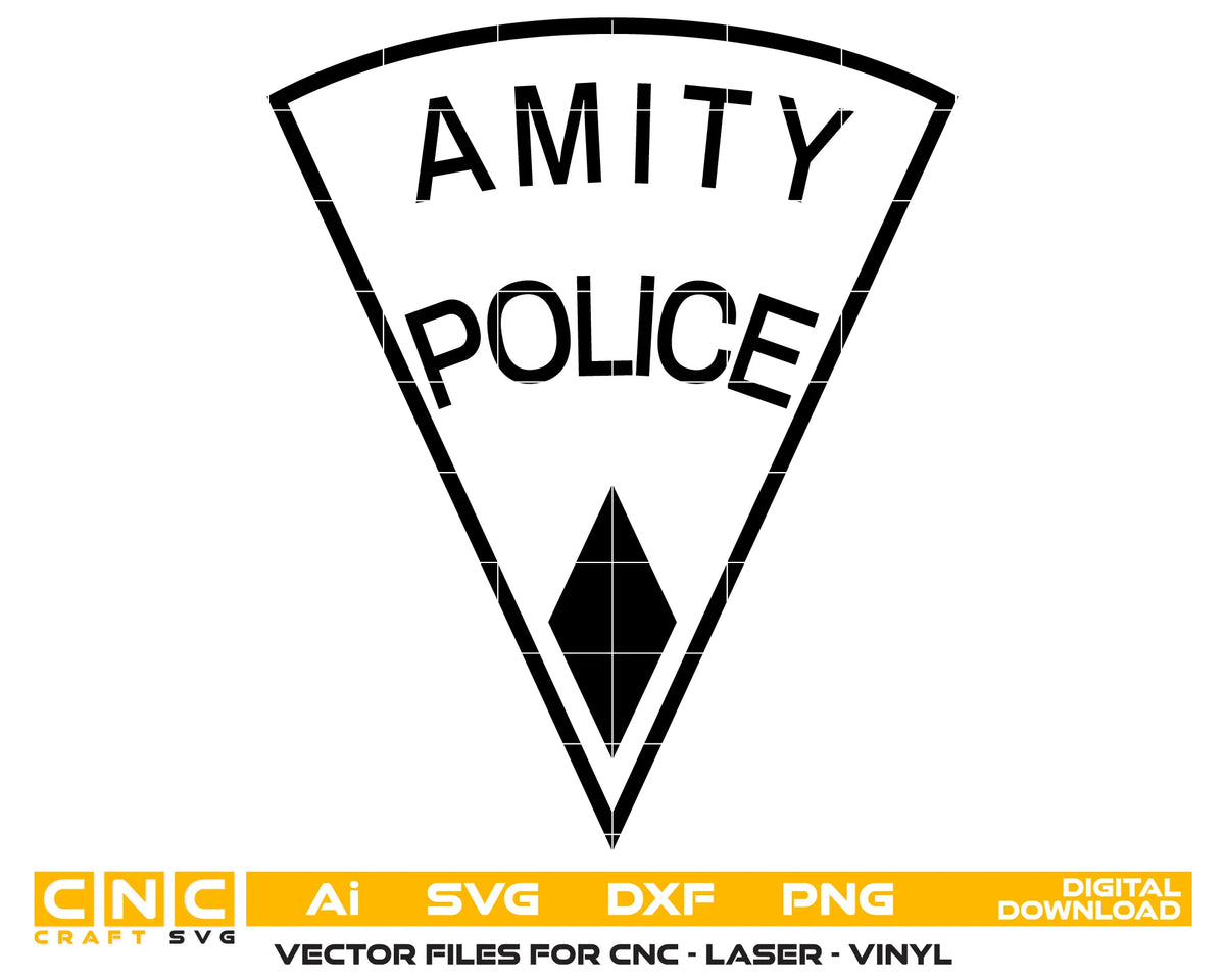 Amity Police Department Patch SVG Police Vector