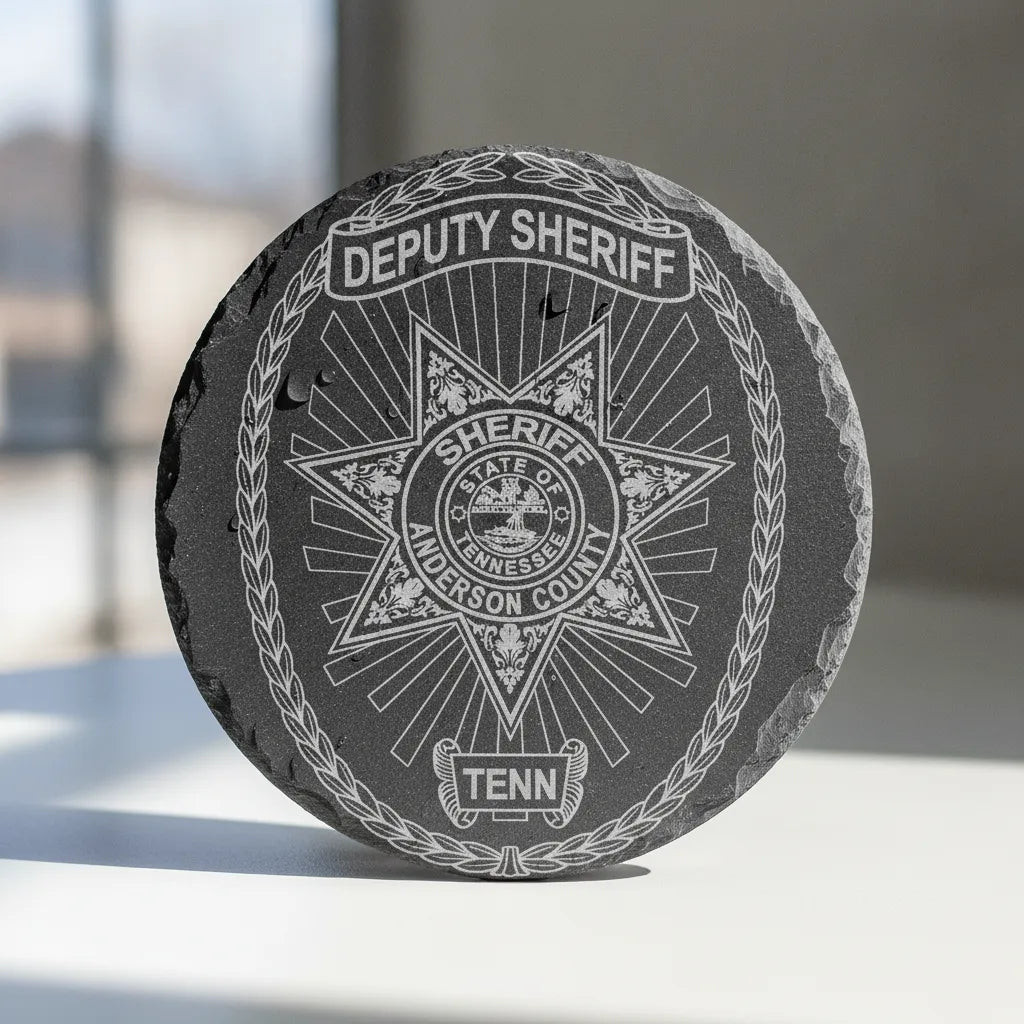 Anderson County TN Deputy Sheriff Badge SVG

Tennessee Law Enforcement Shield Vector

State of Tennessee Seal Engraving File

6 Point Star Deputy Badge Sign CNC File

Sheriff Department Vector for Lasers