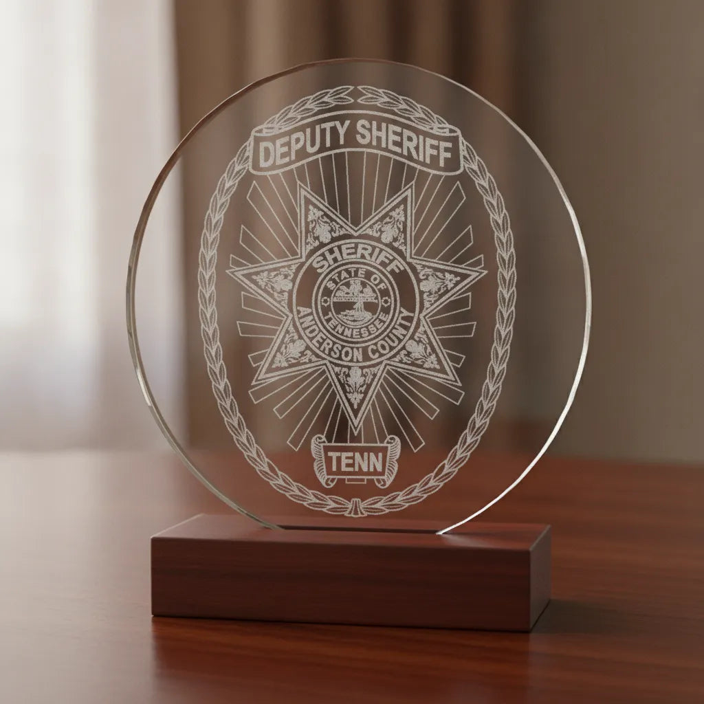 Anderson County TN Deputy Sheriff Badge SVG

Tennessee Law Enforcement Shield Vector

State of Tennessee Seal Engraving File

6 Point Star Deputy Badge Sign CNC File

Sheriff Department Vector for Lasers