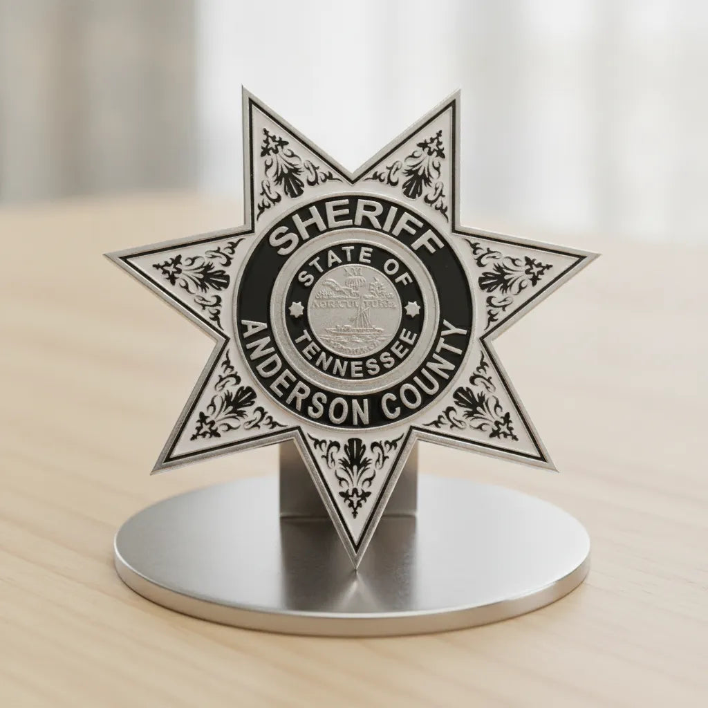 Anderson County TN Sheriff Star Badge SVG

Tennessee Law Enforcement Star Vector

State of Tennessee Seal Engraving File

6 Point Star Sheriff Badge Sign CNC File

Law Enforcement Star Vector for Lasers
