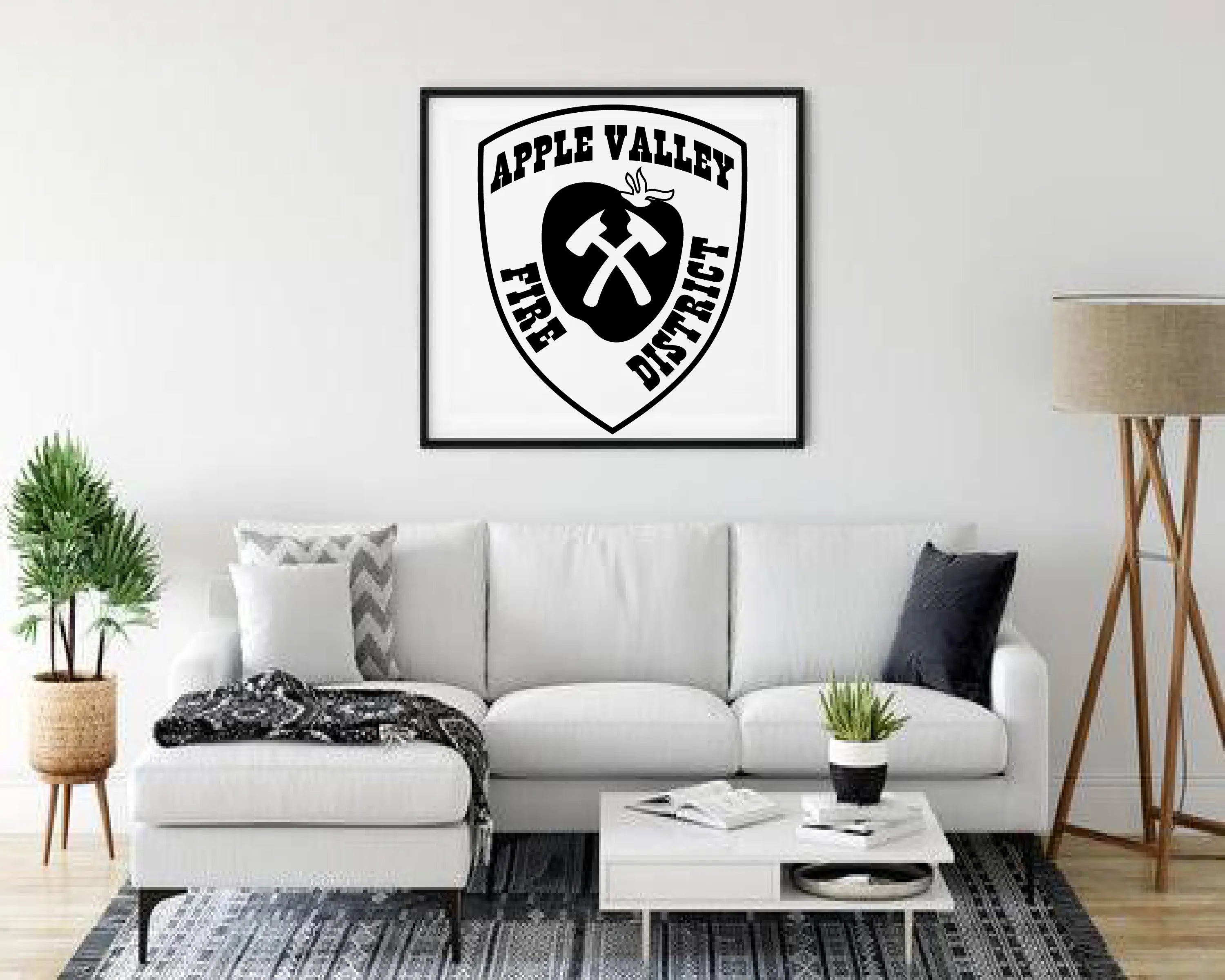 Apple Valley Fire Protection District Logo SVG Firefighter Vector
