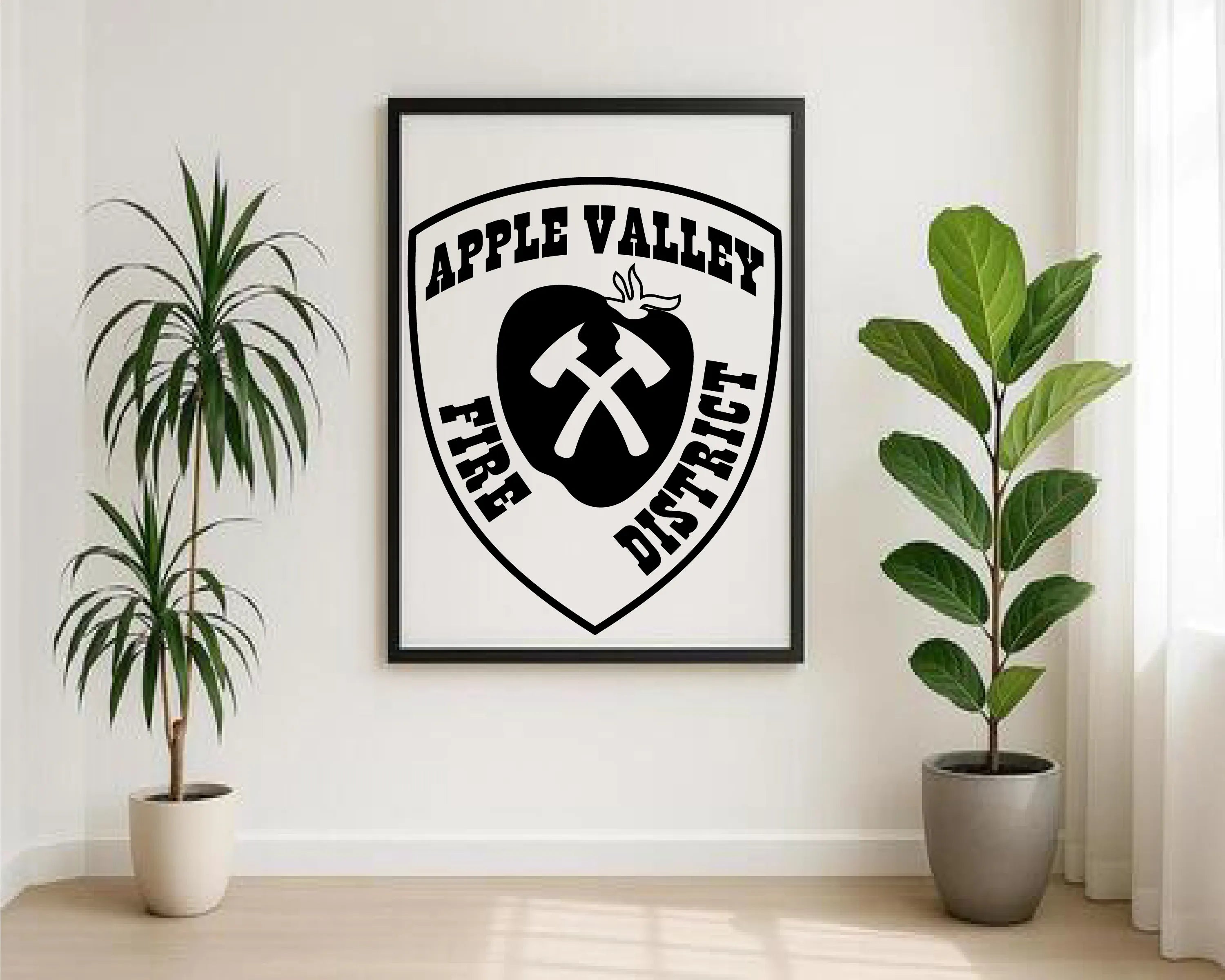 Apple Valley Fire Protection District Logo SVG Firefighter Vector