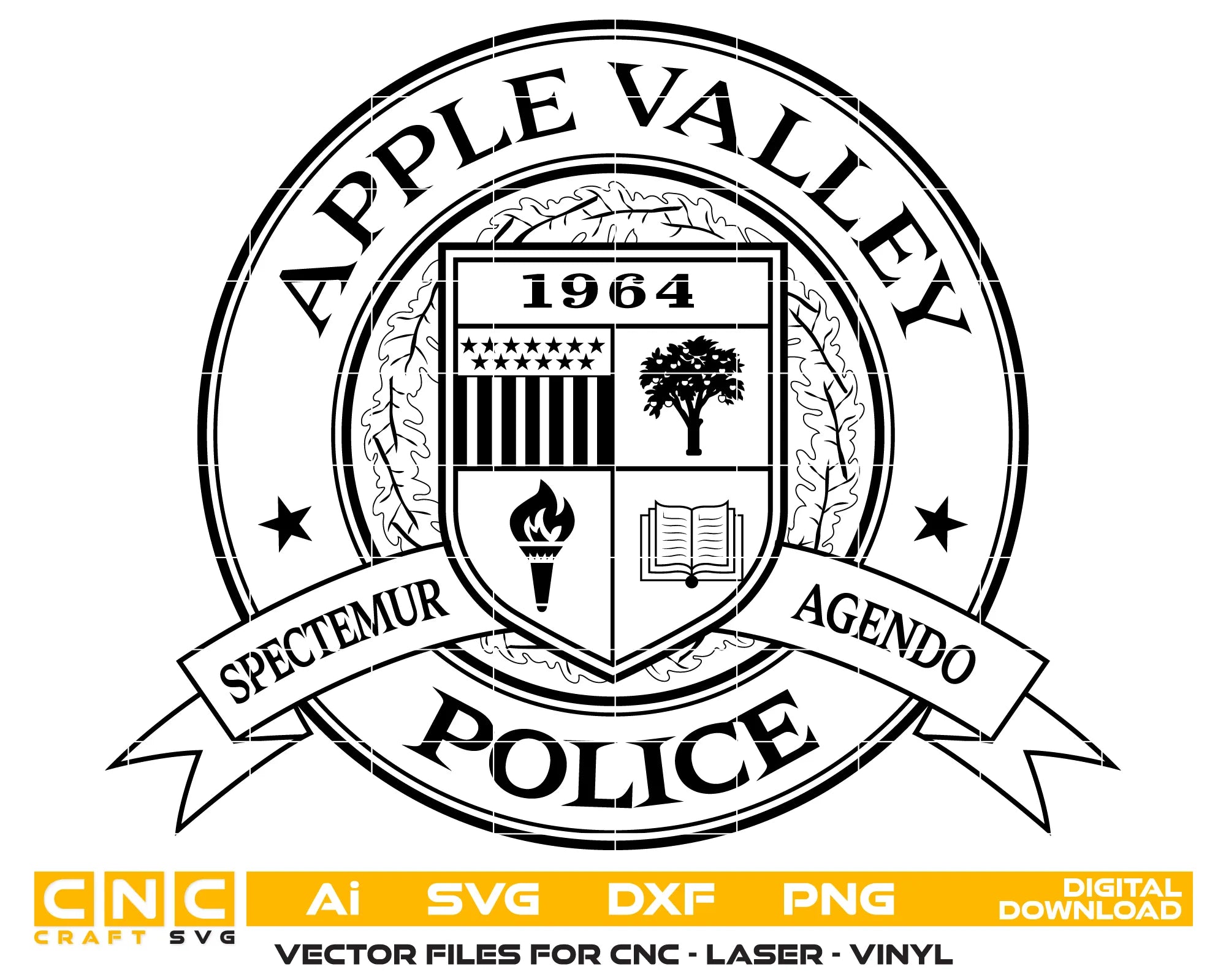 Apple Valley Police Department Logo SVG Minnesota Law Enforcement Vector