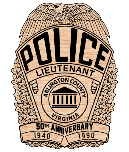 Arlington County Police Lieutenant Badge SVG Virginia Law Enforcement Vector