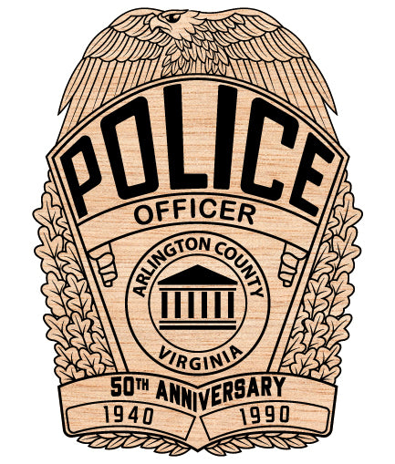 Arlington County Police Officer Badge SVG Virginia Law Enforcement Vector