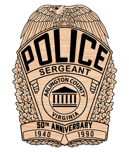 Arlington County Police Sergeant Badge SVG Virginia Law Enforcement Vector