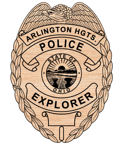 Arlington Heights Police Explorer Badge SVG Ohio Law Enforcement Vector