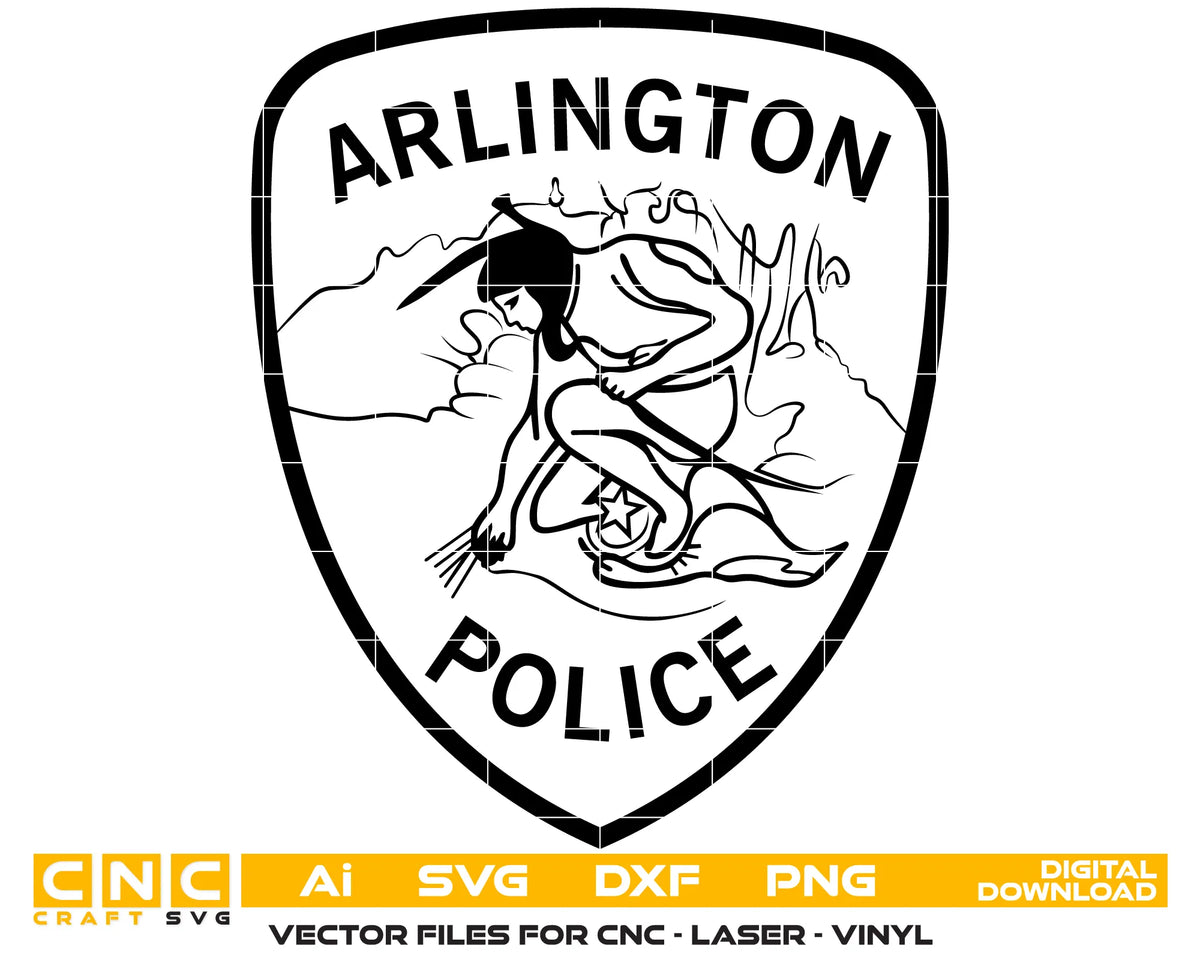 Arlington Police Department Patch SVG Law Enforcement Vector