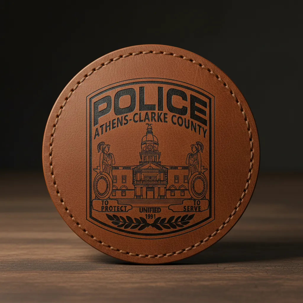 Athens Clarke County Police Patch SVG

Georgia Law Enforcement Vector Design

Unified Government Police Patch Engraving File

Athens GA Police Sign CNC File

Athens Arch Seal Vector for Laser Cutting
