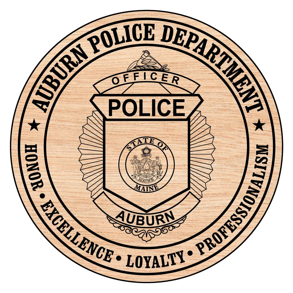 Auburn Police Department Badge Seal SVG Maine Law Enforcement Vector