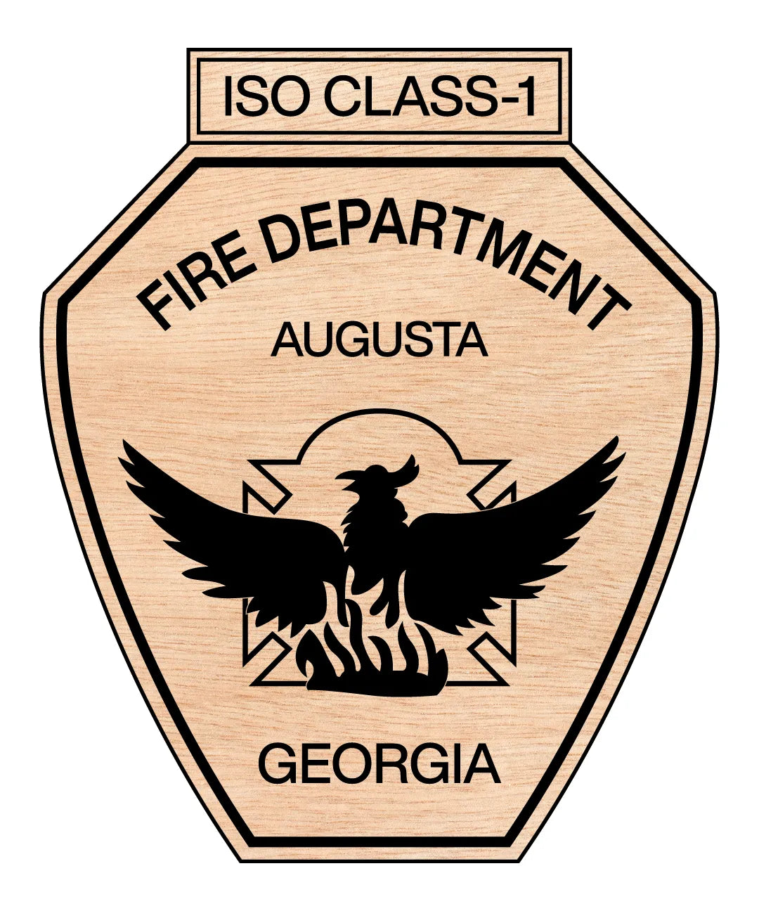 Augusta Fire Department ISO Class 1 Patch SVG Georgia Firefighter Vector