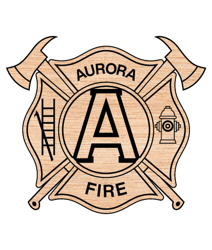 Aurora Fire Department Badge SVG Maltese Cross Vector