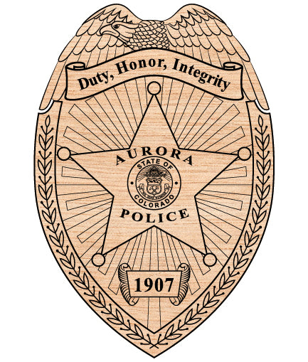 Aurora Police Department Badge SVG Colorado Law Enforcement Vector