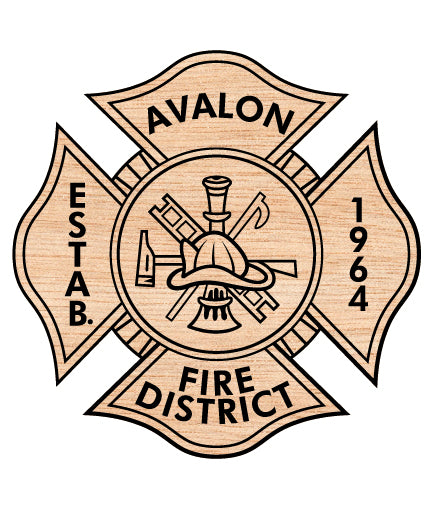 Avalon Fire Rescue District Badge SVG Maltese Cross Vector