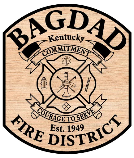 Bagdad Fire Department Badge Kentucky SVG Fire Rescue Vector