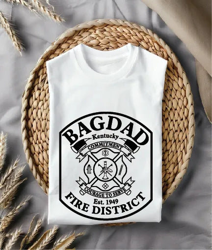 Bagdad Fire Department Badge Kentucky SVG Fire Rescue Vector
