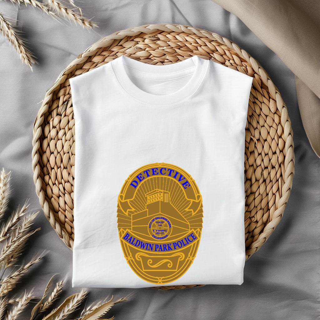 Baldwin Park Police Detective Badge Color SVG, Baldwin Park Detective Badge Vector, Police Detective Badge Color File, California Police Badge SVG, Law Enforcement Badge Vector, Badge Engraving File