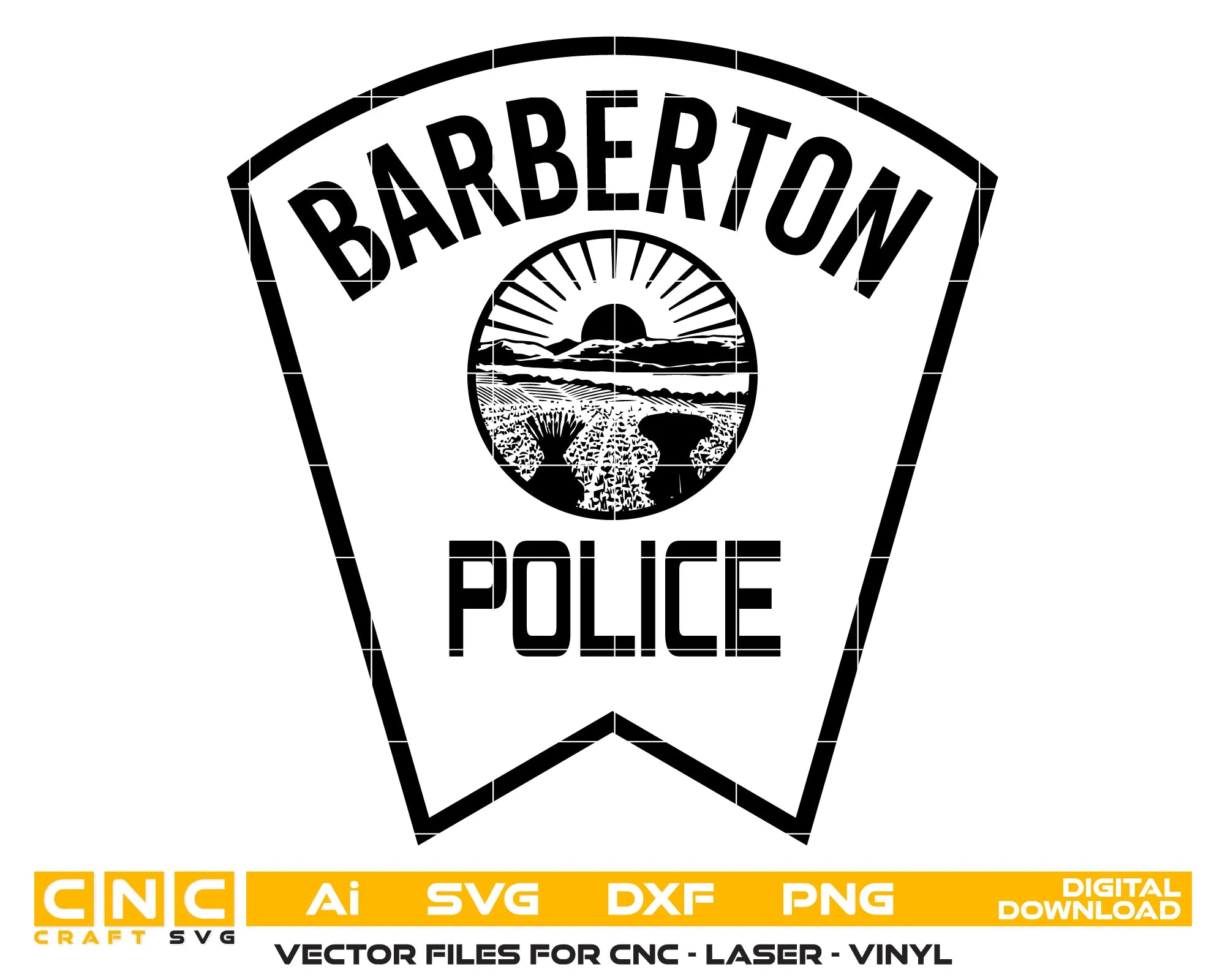 Barberton Police Department Patch SVG Ohio Law Enforcement Vector